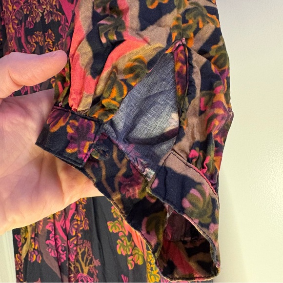 Mixed by Nasrin Boatneck Babydoll Tree Dress Women’s Size Medium 100% Cotton - Picture 6 of 12